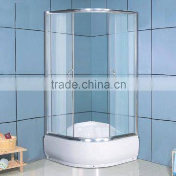 Aluminium Frame Tempered Glass Deep Acylic Tray Simple Shower Room X27020