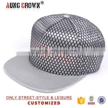 Flat Brim Plain Snapback Hat 5 Panels photo-4