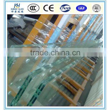 15+1.52+15 Transparent toughened glass ,Flat laminated glass,Glass railing