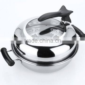 cooking utensil optima stove top Single Layer steamer pot with viewable glass lid