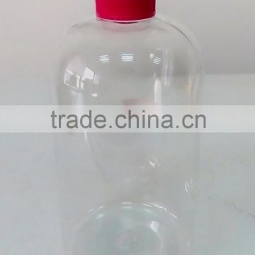 hot sale 500ml empty clear plastic perfume bottles with red cap