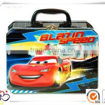 christmas metal tin box/kids tin lunch box/kids metal lunch box