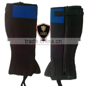 Black with Blue Neoprene Half chaps / Horse Riding Half Chaps / Horse Riding Colorful Half chaps/Gaiters