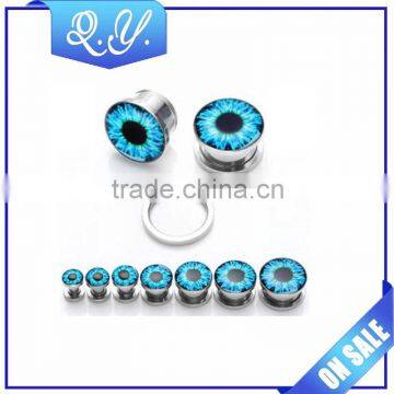 Europe Fashion Jewelry Deep Eye Ear Gauge Plug Tunnel