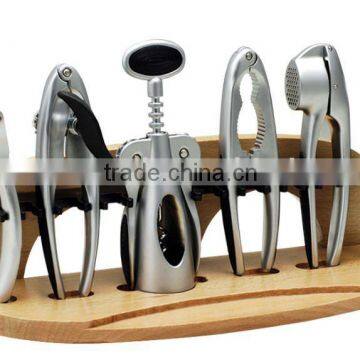 Kitchen gadget set with wine opener,nutcracker,peeler etc.