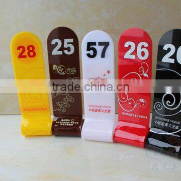 China wholesale Acrylic Table numbers Stand for restaurant