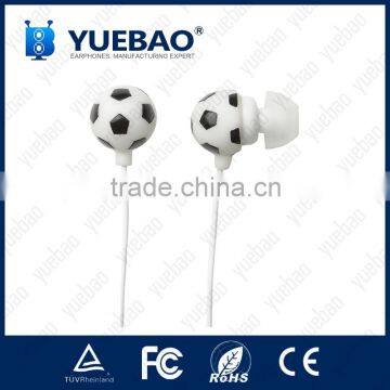 colorful funny high quality football earphone