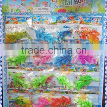 Colorful Water Beads Growing Leaf Toys With Crystal Soil