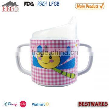 Welcome plastic melamine baby training cup, feeding cup,milk cup for kids