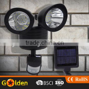 22 SMD Led Twin Head Motion Sensor Security Solar Emergency Light