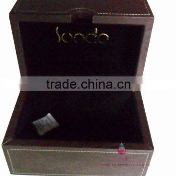 brown leather packing box with high quality