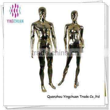 Abstract face male female chrome gold silver wedding mannequin