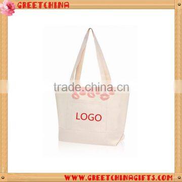 Handled Style 100% Cotton Material Customized Printed Cotton Canvas Tote Bag