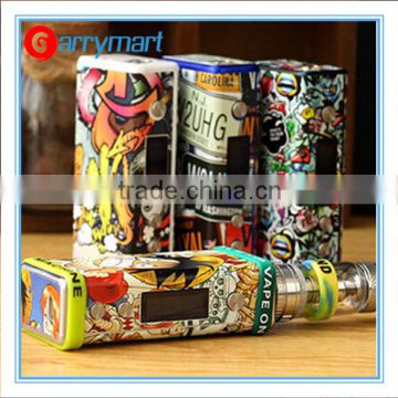 Latest new Alibaba silicone case and sticker for hot selling mini box mod sticker for box mod