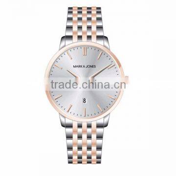 Silver Sunray Face Colored Steel Bell and Rose Luxury Quartz Watches