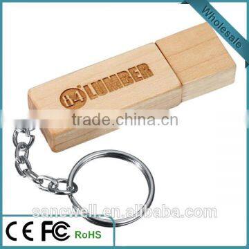 New Arrivel Custom LOGO Wooden USB Flash Drive