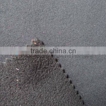 Black Knitted Fabric Bonded Polar Fleece Soft Shell Fabric photo-2