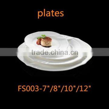 Round Shape Ceramic Bone China Plates 7" 8" 10" 12" Dinner Plates
