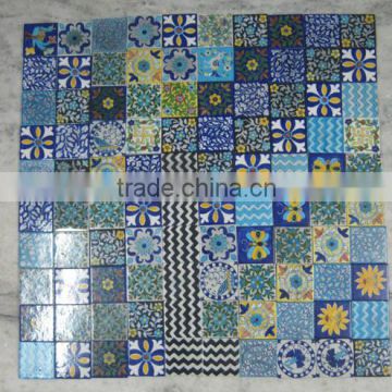 wholesale lot of assorted blue pottery tiles jaipuri handmade tiles online