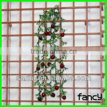 high quality 15 pieces artificial red plastic cherries