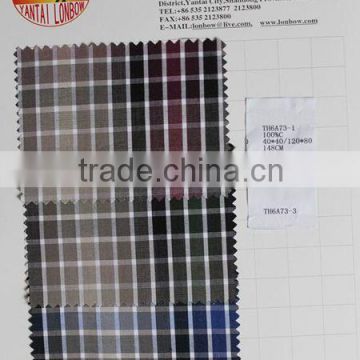 good market high quality 100%cotton fabric for beautiful check shirts