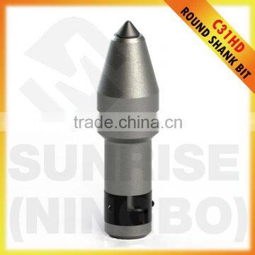 C31HD Rotary Rock Drilling Rig Bucket Carbide Cutting Auger Bullet Teeth