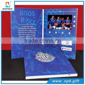 2015 Promotional Business Gift Paper Invitation Card 10 inches lcd Video Brochure Card
