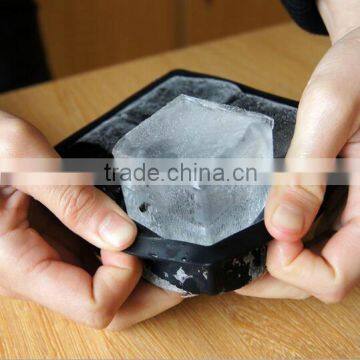 Home Ice Cube Blue Kingdom Extra Large 4.5cm 4 Square Silicone Ice Cube Mold Icecube Tray Mould photo-5