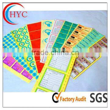 2013 Zhongshan Printing Cheap Pvc Label Sticker,sticker Printing,sticker Paper