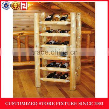 Custom idea solid wood wine display stand