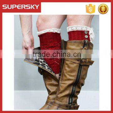 A-20 lace knit boot cuff socks knitting lace boot cuff lace crochet boot cuffs