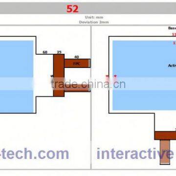 transparent 40 points 60" touch foil Cling Film version/touch film