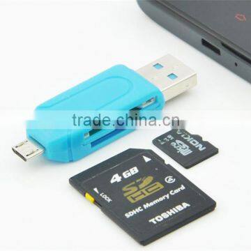 Universal Card Reader Mobile Phone PC Card Reader Micro USB OTG Card Reader OTG TF / SD Flash Memory Wholesale photo-2
