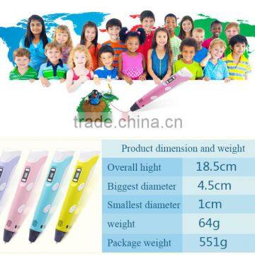 Arts 3d pen, 3d printer drawing pen Plastic Material Promotional pen