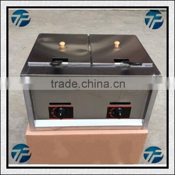 Stainless Steel Gas Fryer With Two Baskets/Gas Fry Machine