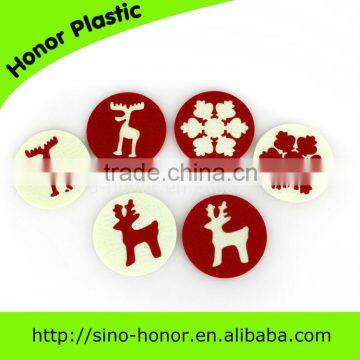 chiristmas non-woven fabrics felt coaster