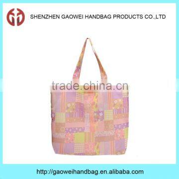 Fashionable eco colorful printing style promotional cheap logo shopping bag
