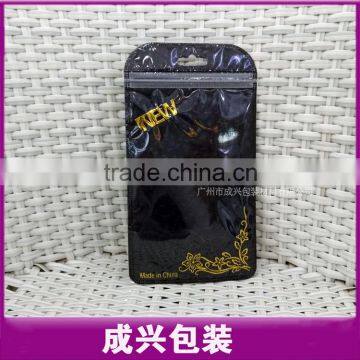 Black Zipper Bag With Printing/common Design for Iphone6 Plus Case/samsung NOTE5 Phone Case Poly Bag photo-2