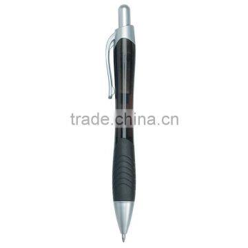 Rio Ballpoint Pen With Contoured Rubber Grip-transcharcoal