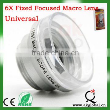 Mobile phone 6X macro scope lens LIEQI MACRO SCOPE lens 6X red/silver/black China manufacturer accept OEM