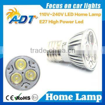 E27 110-240V high power led lamp with white color