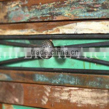 ANTIQUE RECYCLE WOOD GLASS DISPLAY CABINET,FOR HOME FURNITURE photo-3