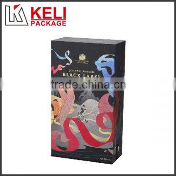 2 bottles & 1 cup cardboard wine box