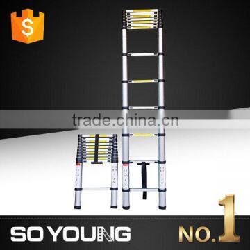 3.8M(15.5FT)/3.2M(12.5FT) EN131-6 telescopic ladder extension ladder with heavy duty 150kgs
