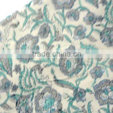 RTHCFC -14 100% Cotton Quality Fabric Designer Paisley Wooden block printed cotton Indian Traditional manufacturer wholesaler