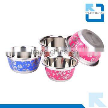 Color Engraved Stainless Steel Kitchen Utensils Bowls photo-5