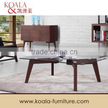 Solid Wood coffee table/High Quality Glass Coffee Table C291B#