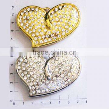 2013 Decorative heart strass accessories shoe accessories shoes buckle