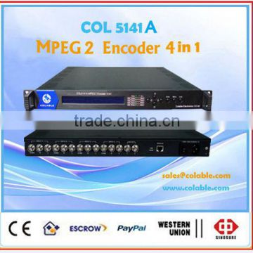 COL5141A catv and digital tv head-end equipment 4 in 1 encoder iptv