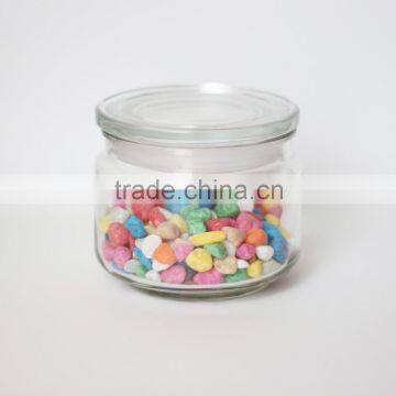 Glass Storage Jar With Stainless Steel Lid Strong Bottle Machine Made and Glass Lid photo-2